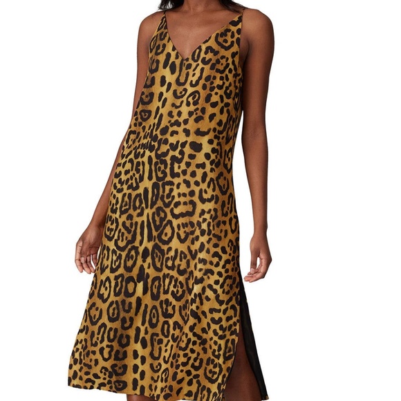SOLD-Adam Lippes leopard midi dress - Picture 1 of 6